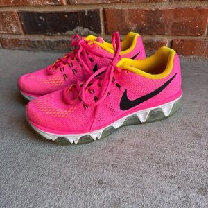 Nike Women's Vibrant Pink and Yellow Athletic Shoes
